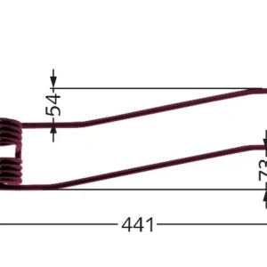 Neue Ware Kreiselheuerzinken links/rechts 441 x 90 x 8 mm für Heuer Stoll UM, Schwader Fella TS, UH, FUM
