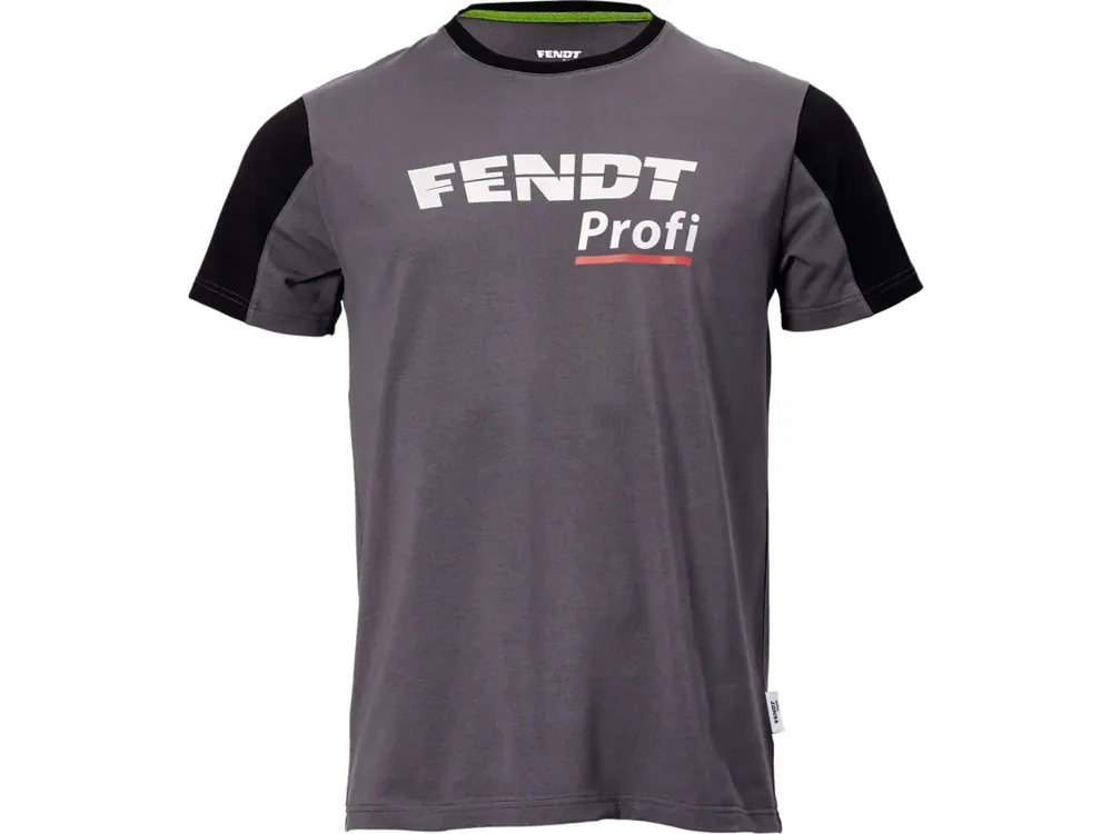 Fendt T-Shirt Herren "Profi" grau; schwarz Zertifiziert