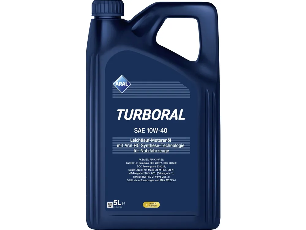 Aktuell Aral Turboral 10W-40 SAE 10W-40 Leichtlaufmotorenöl für den gemischten Fuhrpark