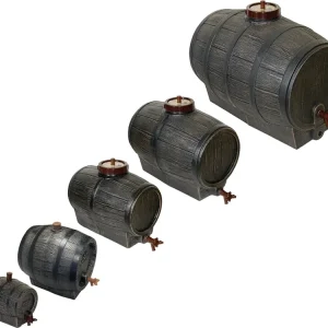 Saisonangebot roto® Getränkefass "Barik" aus lebensmittelechtem PE in Holzoptik