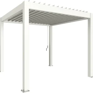 biohort® Pergola weiß, Lamellendach weiß Markenware