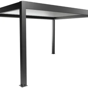 Nur Heute biohort® Pergola dunkelgrau-metallic, Lamellendach silber-metallic