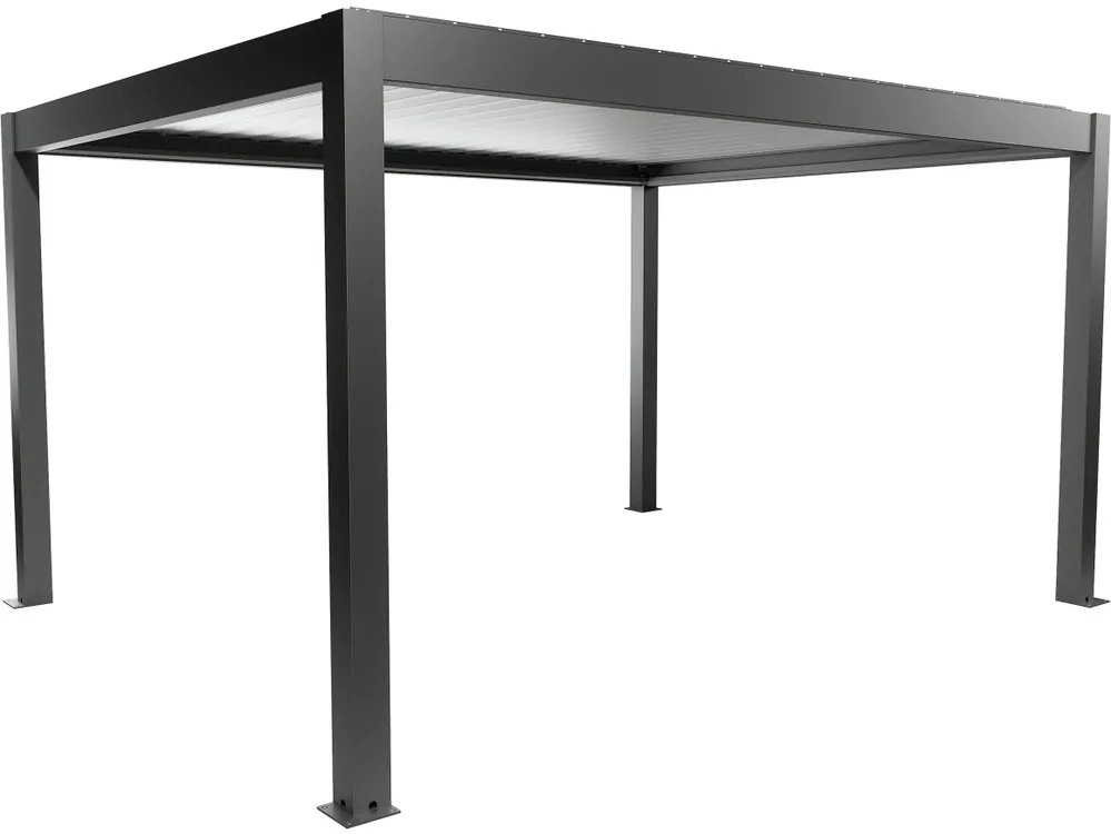 Nur Heute biohort® Pergola dunkelgrau-metallic, Lamellendach silber-metallic