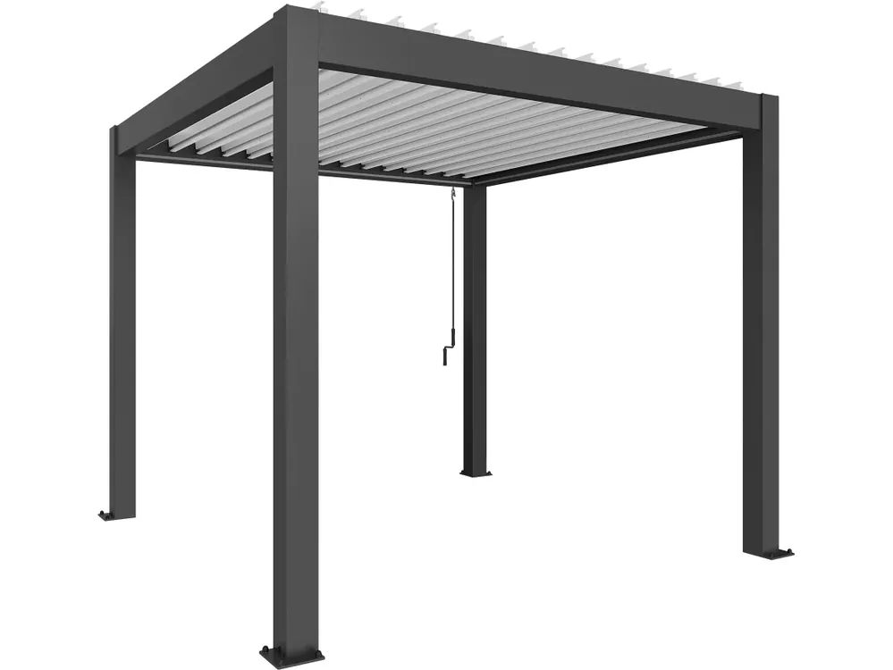 biohort® Pergola dunkelgrau-metallic, Lamellendach dunkelgrau-metallic Neu Im Sortiment