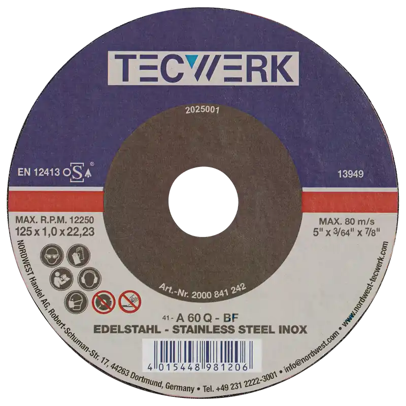 Tecwerk Trennscheibe INOX 230x1,9mm Highlight