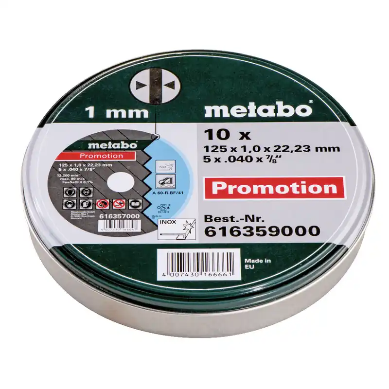 Metabo Trennscheiben Set, 10 Stück 115 x 1.00 Geprüft