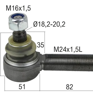 Preisknaller Kugelgelenk M24x1,5 Links
