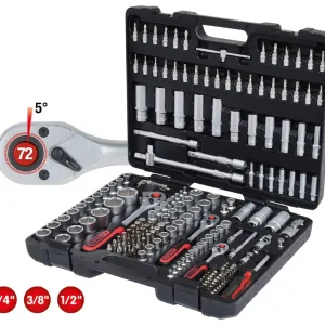 Steckschlüsselsatz 1/4+ 3/8 + 1/2, 179-tlg. Markenprodukt