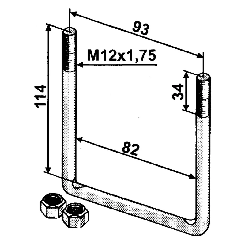 Bügelschraube M12x1,75, R80x80 Jetzt Kaufen