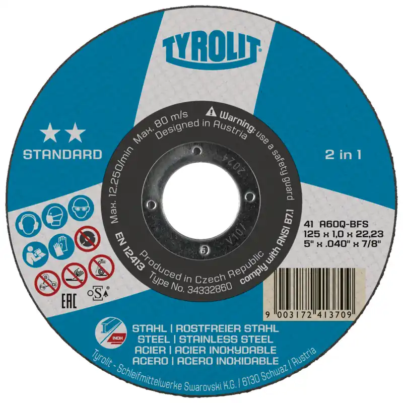 Aktuell Tyrolit Trennscheibe 230x1,9 - 2in1 für Stahl und Edelstahl