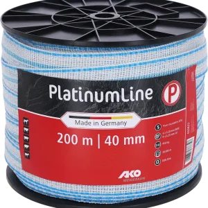 AKO Weidezaunband Platinum weiß/blau 40 mm / 200 m Schnäppchen