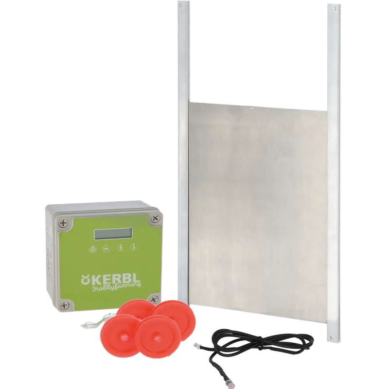 KERBL Hühnertür-Set automatisch 30x40 cm Zertifiziert