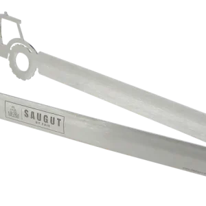 SAUGUT Grillzange aus lebensmittelechtem Edelstahl Traktor - 31cm Geprüft