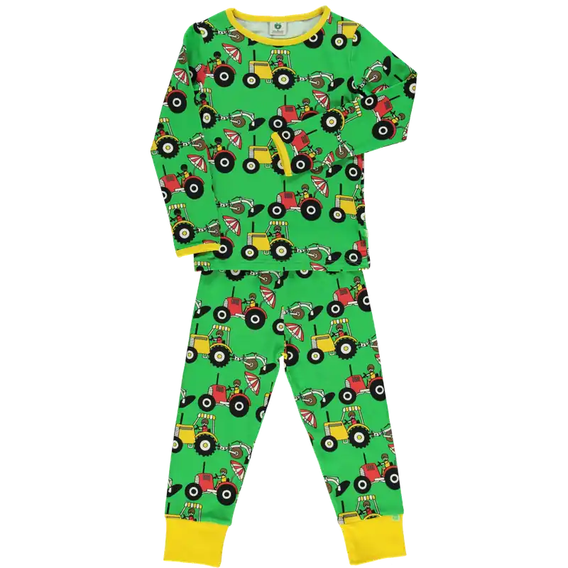 Echt Pyjama Traktor grün 1-2 Jahre