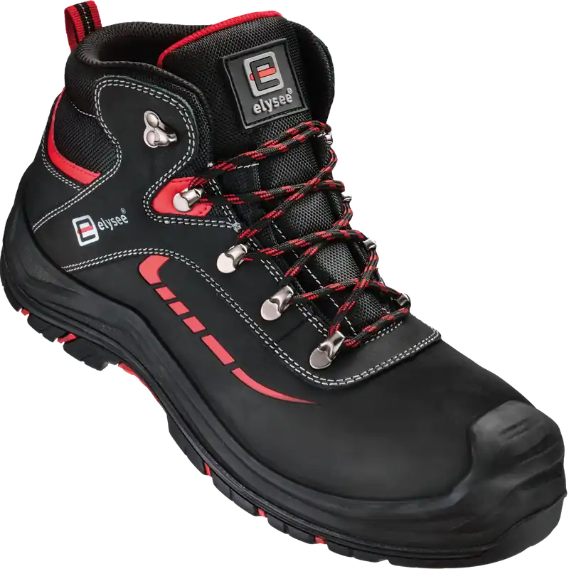 Must-Have elysee SI-Schnürstiefel S3 Lipari schwarz/rot 39