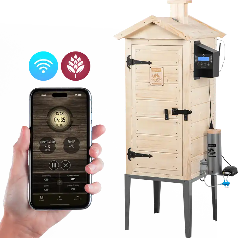 Browin Räucherofen aus Holz dragON 200 L elektrisch mit Wi-Fi Super-Preis