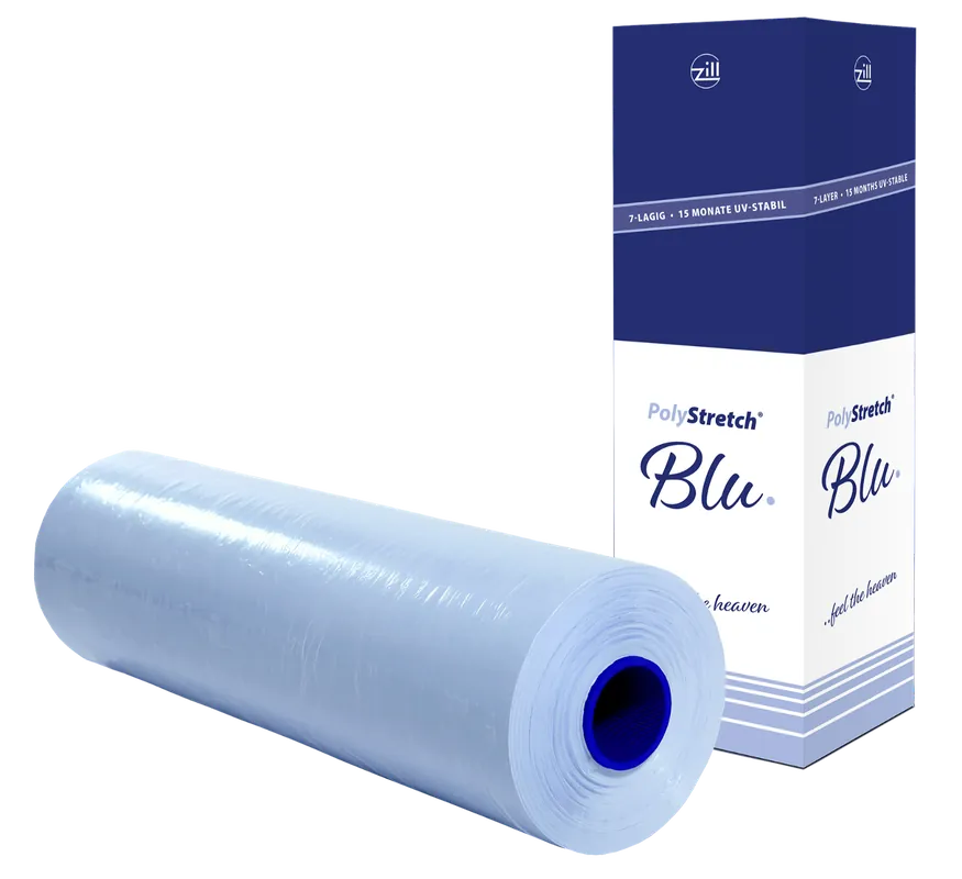 Neue Kollektion Rundballen Stretchfolie Polystretch blu 0,75 x 1.750 m 7-lagig
