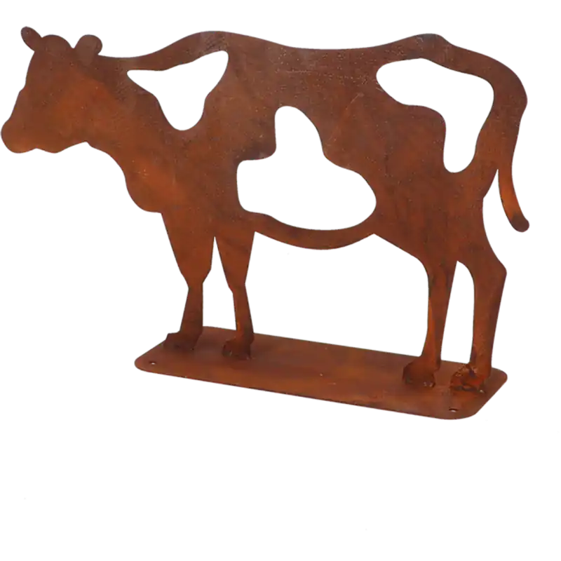 Dekofigur Kuh aus Rost Neue Ware