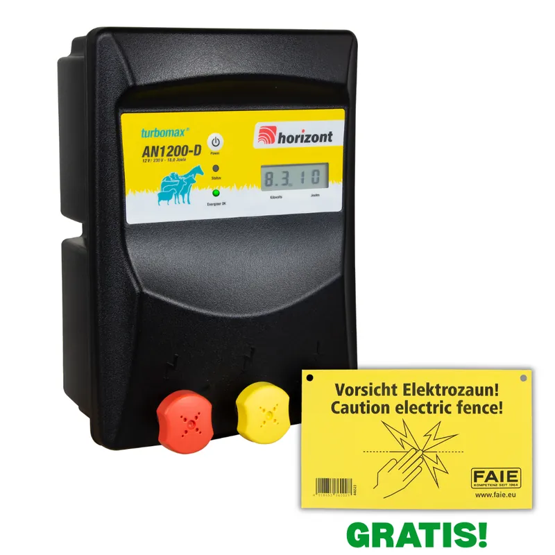Horizont Weidezaungerät turbomax AN1200-D - 230/12V Zertifiziert