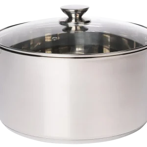 Geprüft Universaltopf Edelstahl 11,5 L mit Glasdeckel