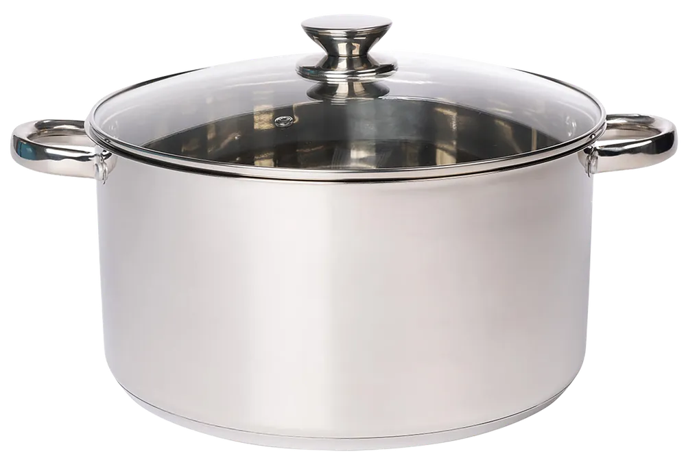 Geprüft Universaltopf Edelstahl 11,5 L mit Glasdeckel