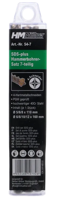 Nur Heute HM MÜLLNER Bohrersatz SDS - Plus 4S 7tlg