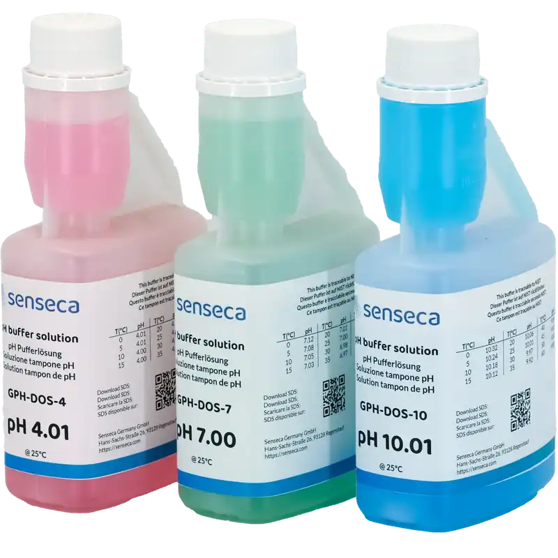 pH Pufferlösung 250 ml Dosierflasche blau Zertifiziert