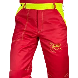 Günstig Francital Schnittschutzhose SILBER rot Latzhose 3XL