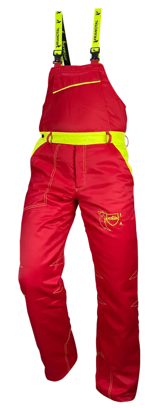 Günstig Francital Schnittschutzhose SILBER rot Latzhose 3XL