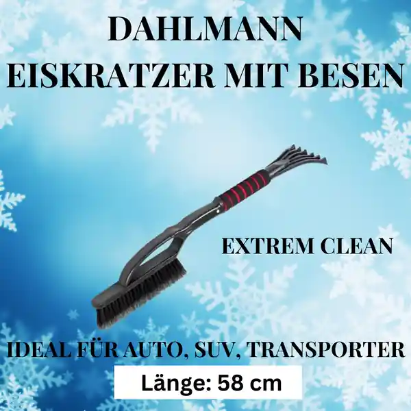 Begrenztes Angebot Auto Eiskratzer EXTREME CLEAN mit Softgriff und Schneebesen 58 cm