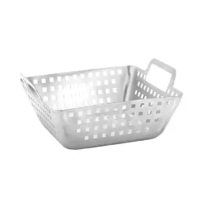 Edelstahl Gemüsekorb Grill Schale Pfanne Grillschale 21,2 x 21,2 x 6,9 cm Finale Aktion