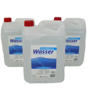 15 Liter Destilliertes Wasser entmineralisiert 3x5 Liter Preisknaller