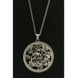 Beliebt NOELANI Kette Blooming Circle Swarovski Kristalle 80cm Messing rhodiniert