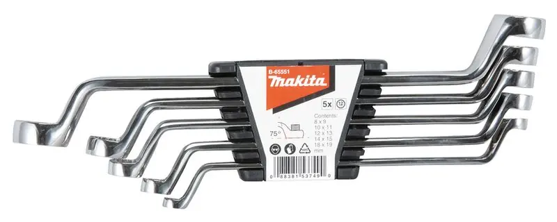 Abverkauf MAKITA Ringschlüssel-Set 5-tlg 8-19 mm B-65551