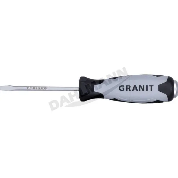 GRANIT Black Edition Schlitz-Schraubendreher mit Schlagkappe Länge-Spitze-Ausführung zur Auswahl Sonderangebot