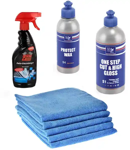 Nur Für Kurze Zeit Sea-Line Polierpaste 600g Schutzwachs 250 ml Glasreiniger500 ml 5x Poliertücher