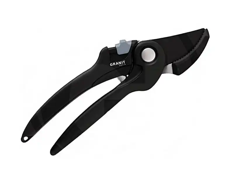 Nur Heute GRANIT Black Edition Amboss Gartenschere GS01-A Aststärke bis 22 mm