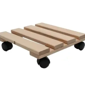 Markenware Pflanzenroller Eckig Holz 30cm Tragkraft 120kg Rollbrett Wagen für Blumentopf