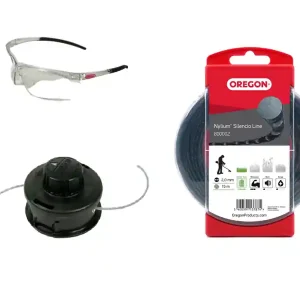 Saisonangebot OREGON 646568 Garten Kit STANDARD Fadenkopf+Faden+Schutzbrille Sensen bis 33 cm³