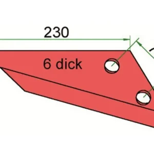 Flügelschare li. LA=75mm zu Pött. 939502211 Knallerangebot