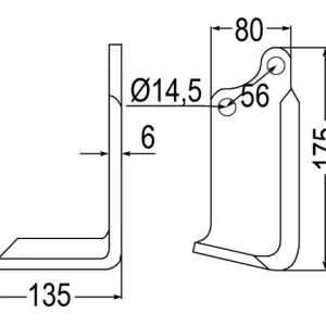 Fräsmesser li. zu Maschio, Rotoland 02108431, 380415 Highlight