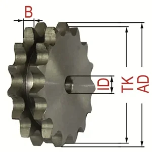 Zweifachkettenradscheibe 08B-2 Z= 45 Abverkauf