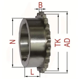 Kettenrad für Klemmbüchse 08B-2 Z17 Neue Ware