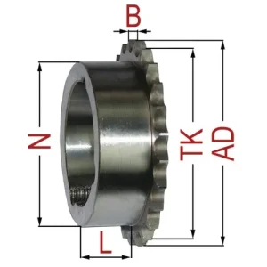Top-Preis Kettenrad für Klemmbüchse 12B-1 Z38