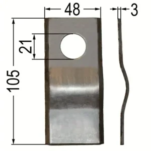 Klinge zu PZ gewölbt 105 x 48 x 3, DM = 21 Must-Have