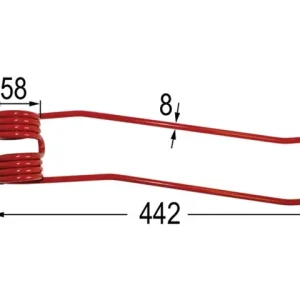 Kreiselschwaderzinke li. 491000 (rot) Sonderangebot