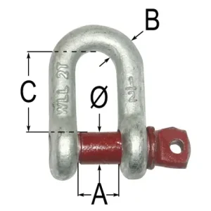 Schäkel 16mm Tragfähigkeit 2,0t Zertifiziert