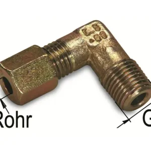 Winkel-Einschraubverschraubung L 1/2" zu 15 mm Garantierte Lieferung