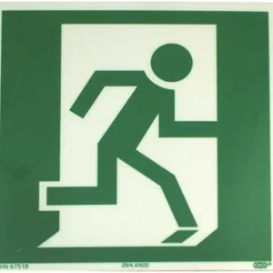 Garantierte Lieferung Notausgang-Rettungsweg re. 148 x 148