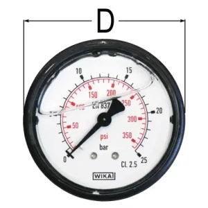 Manometer 0-25 bar Anschluss hinten Versand Am Gleichen Tag